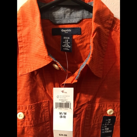 Gap Button down shirt for UK 8-9 year Old kids Size M - Picture 4 of 10